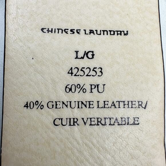 Chinese Laundry Brown Leather Wide Belt Large (L) Textured Boho ✨ - Picture 10 of 14